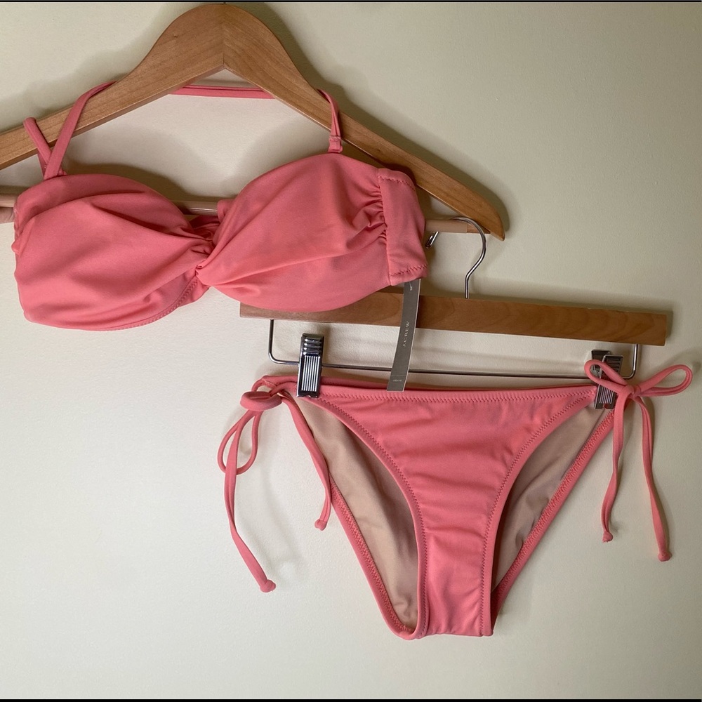 J. Crew Laina Bandeau Twist Top Set